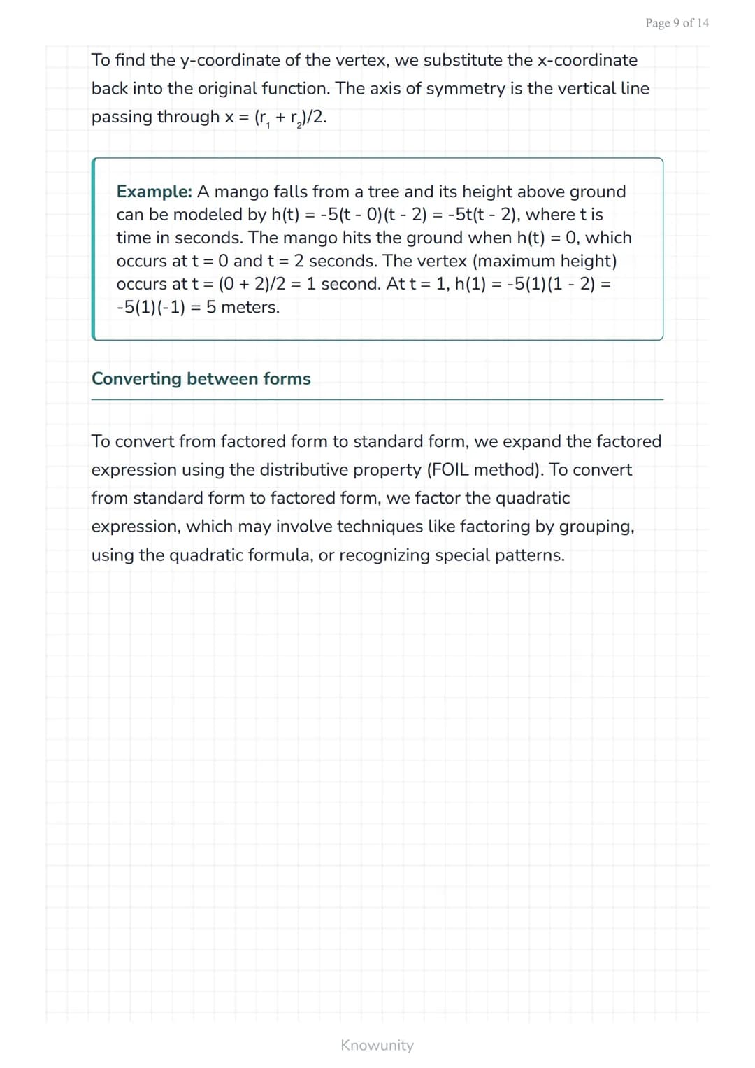 Quadratic equations and functions: Forms and properties
Master the three forms of quadratic equations and
their key properties
What you will