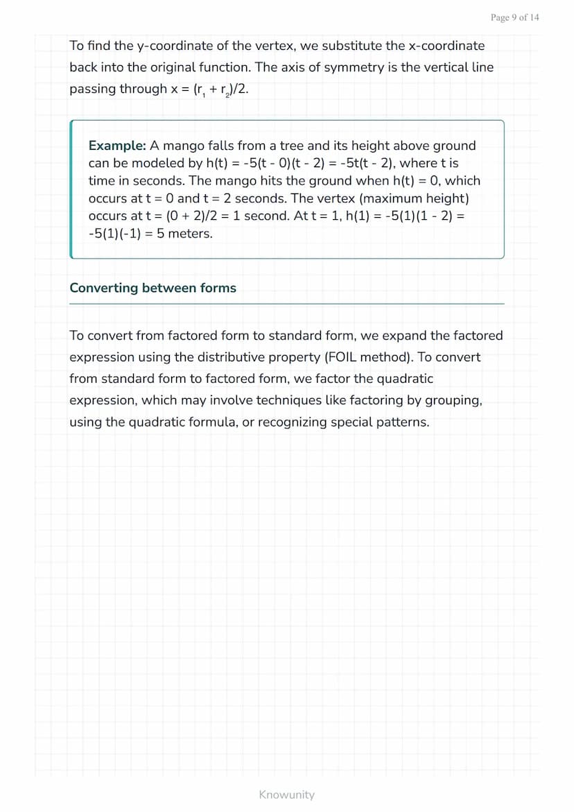 Quadratic equations and functions: Forms and properties
Master the three forms of quadratic equations and
their key properties
What you will