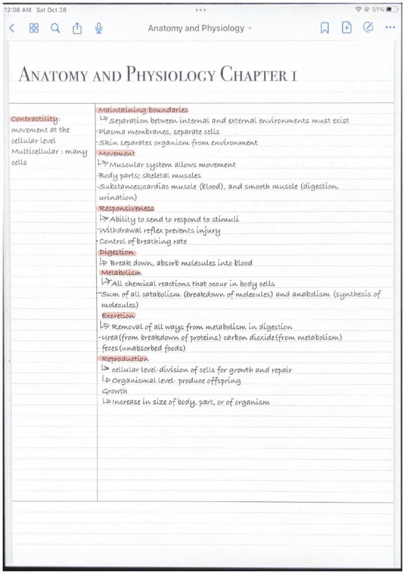 12:08 AM Sat Oct 28
ANATOMY AND PHYSIOLOGY CHAPTER I
Macroscopic: study
of large visible
structures
Regional: all
structures in a
Microscopi