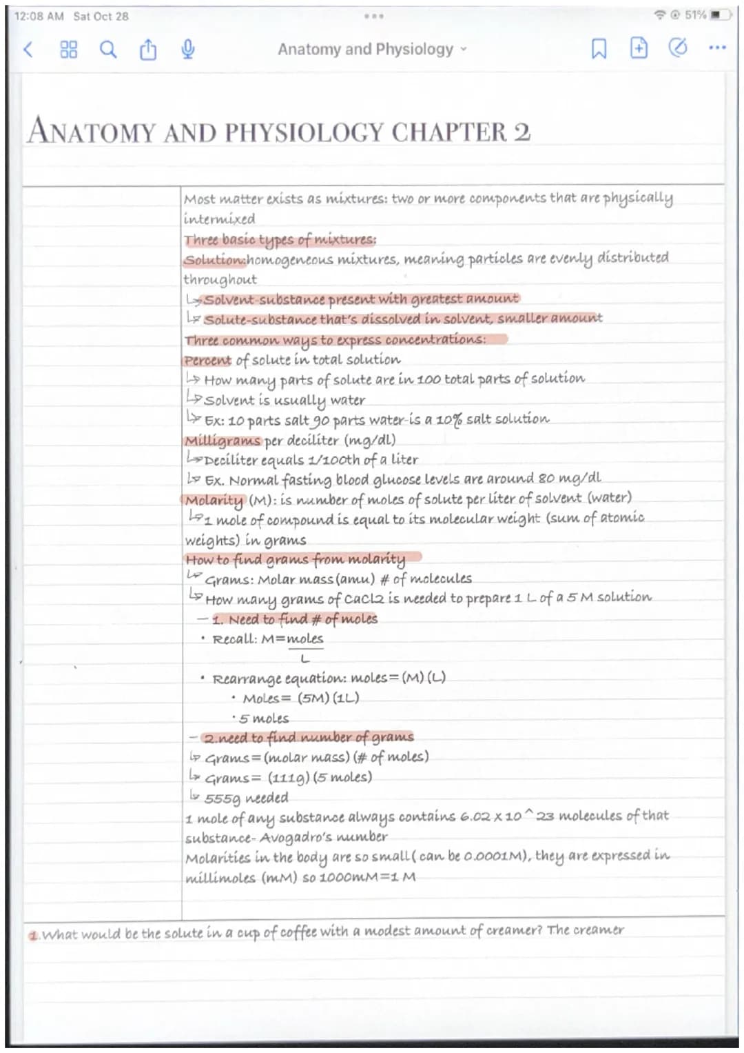 12:08 AM Sat Oct 28
ANATOMY AND PHYSIOLOGY CHAPTER I
Macroscopic: study
of large visible
structures
Regional: all
structures in a
Microscopi