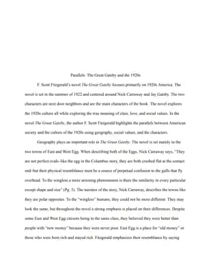Know Parallels: The Great Gatsby and the 1920s thumbnail