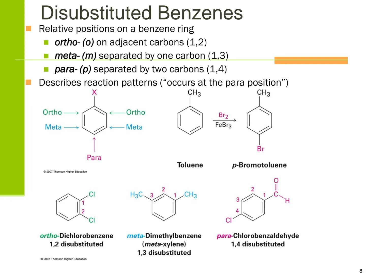 Benzene and Aromaticity Aromatic Compounds
■ Aromatic was used to described some fragrant
compounds in early 19th century
Not correct: later