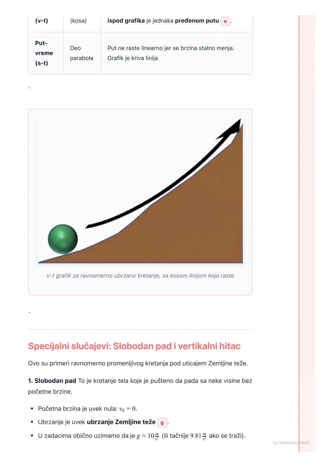 # Ravnomerno promenljivo
pravolinijsko kretanje

Uvod u ravnomerno promenljivo kretanje

Ovo je kretanje kod kojeg se brzina tela menja za i