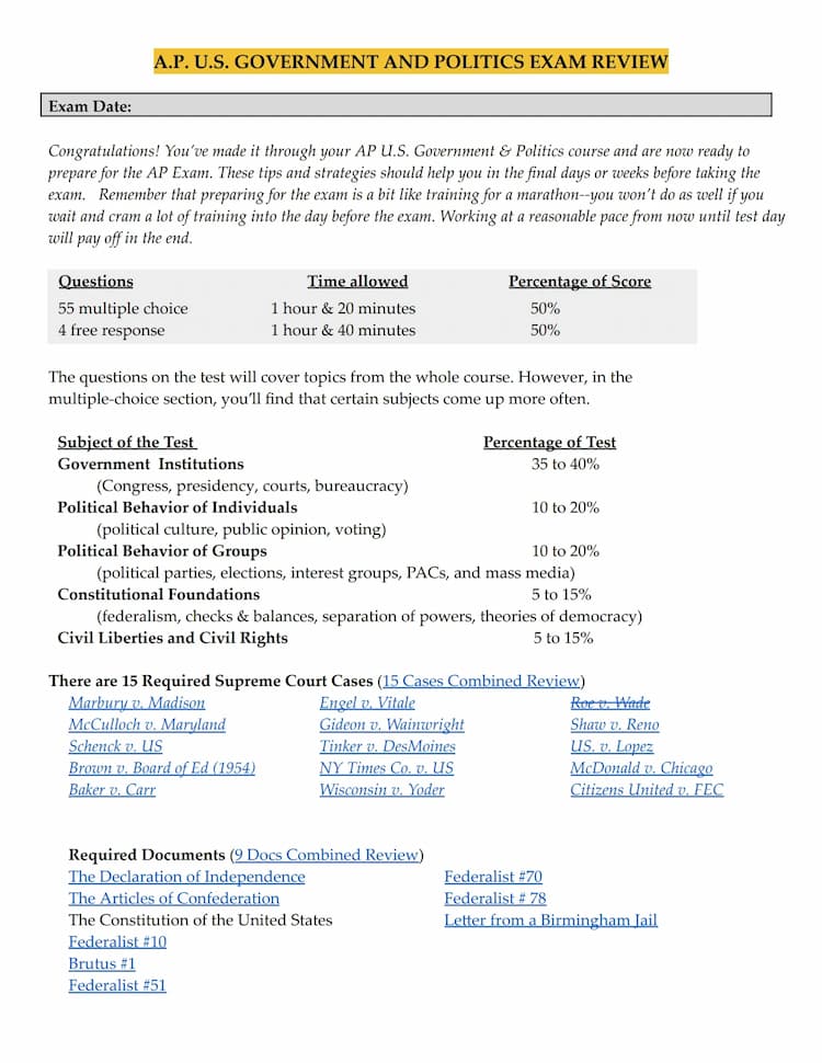Know AP test govt review guide thumbnail