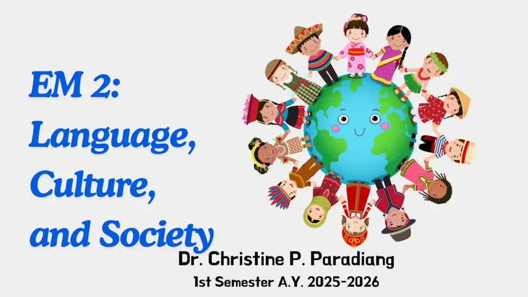 Language,culture and society