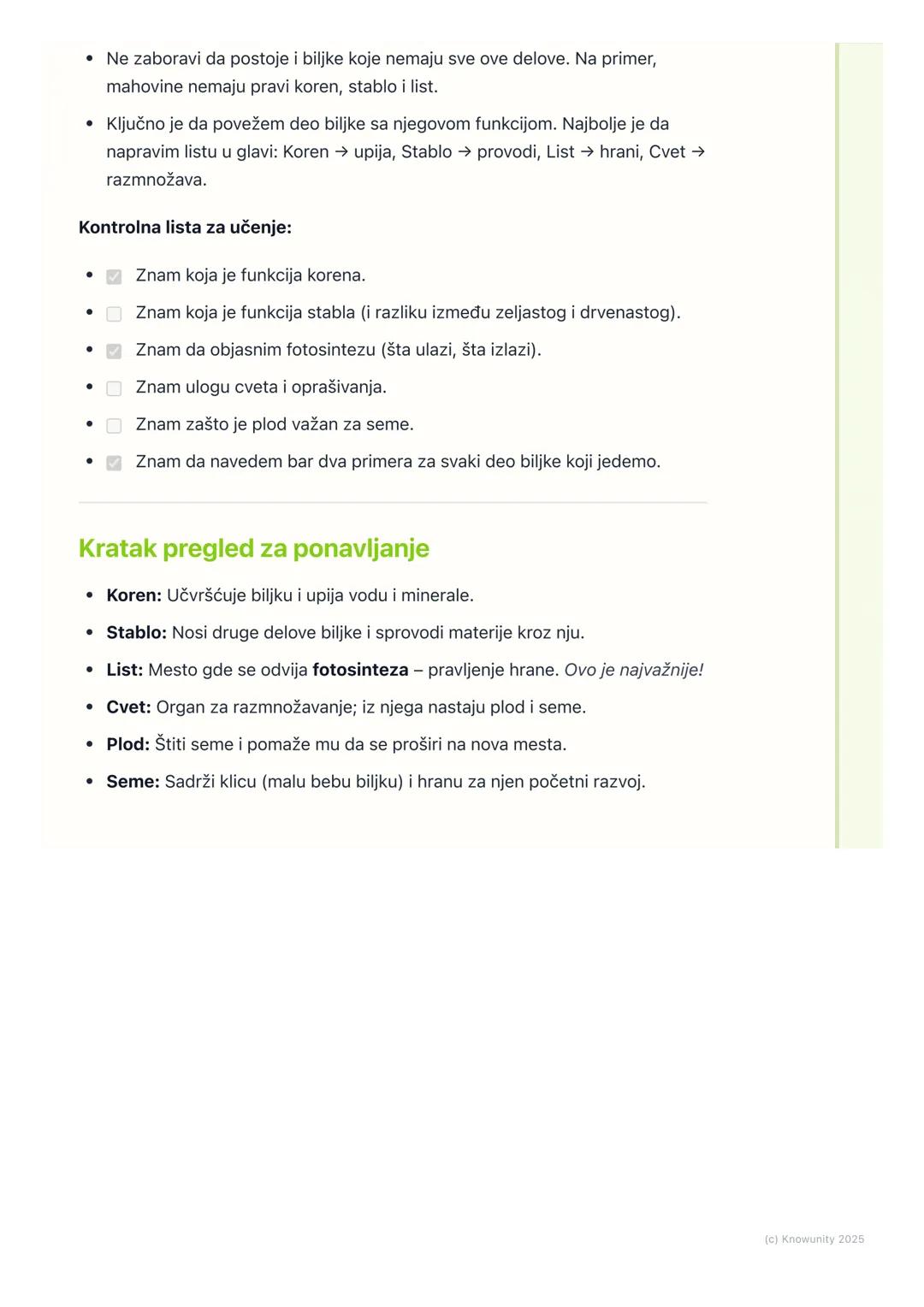 # Delovi Biljke i Njihove Funkcije

Uvod u delove biljke

Sve biljke koje vidimo oko nas, kao drveće, cveće ili trava, sastoje se od
različi