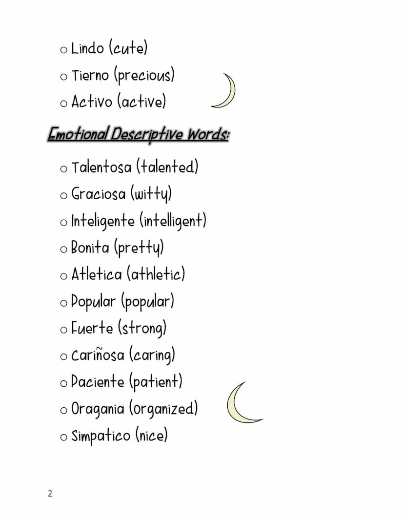 <h2 id="descriptivespanishwordsforfamilymembers">Descriptive Spanish Words for Family Members</h2>
<h3 id="physicaldescriptivewords">Physica