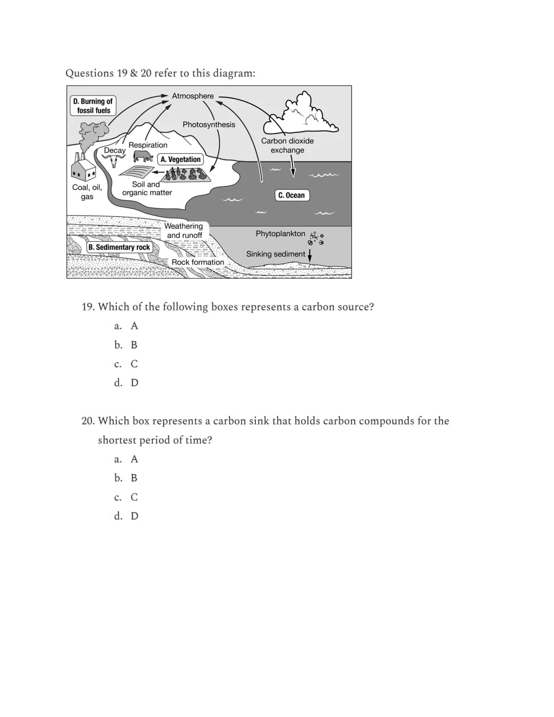 APES Unit 1: Multiple Choice from AP Classroom
Questions 1-3 refer to this diagram:
Bacteria
Nitrates (NO3)
Bacteria
in Soil
Nitrogen Gas (N