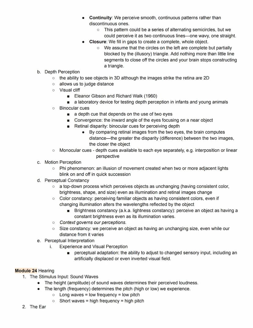 Unit 3 Outline
Sensation & Perception
Module 20 Basic Concepts of of Sensation & Perception
1. Processing sensation & perception
sensation -