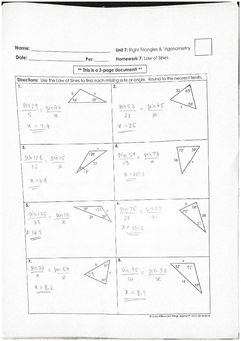 Name:
Topic:
Main Ideas/Questions
LAW OF SINES
C
A
B
b
a
FINDING
SIDE LENGTHS
zangles X 1 site
3.
Notes/Examples Works for any triangles
5.
