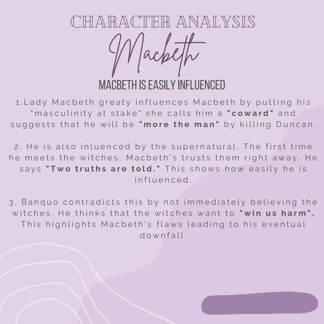 
<h2 id="macbethspersonalitytraits">Macbeth's Personality Traits</h2>
<p>Macbeth is initially portrayed as a brave hero in the play. He is d