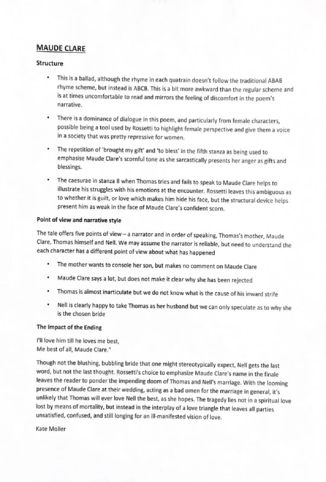 Maude Clare Poem PDF: Easy Summary and Fun Facts