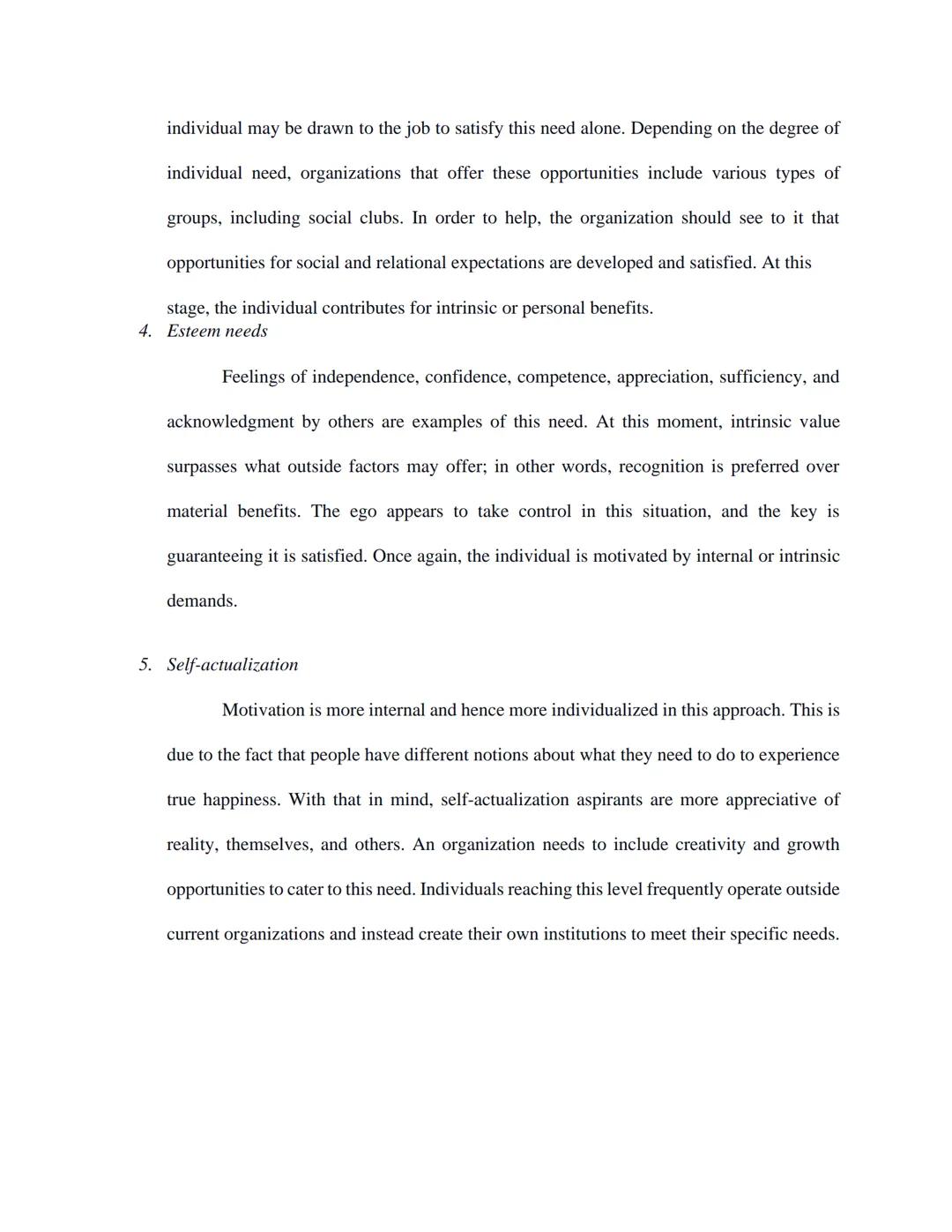 I.
INTRODUCTION
According to Nader (2019), two factors affect an individual's performance: the type of
existing leadership and personal moti