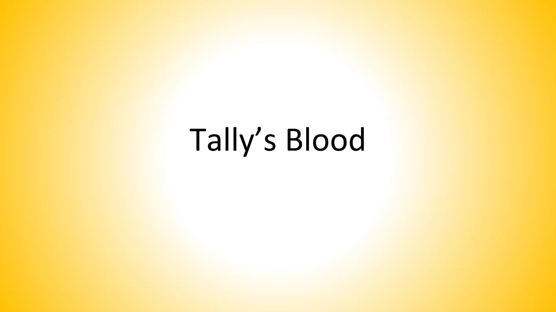 Tally's Blood Act 1 Scene 1
• Luigi is in mourning (his wife has died)
He gives his baby daughter to his sister-in-law Rosinella and her
hus