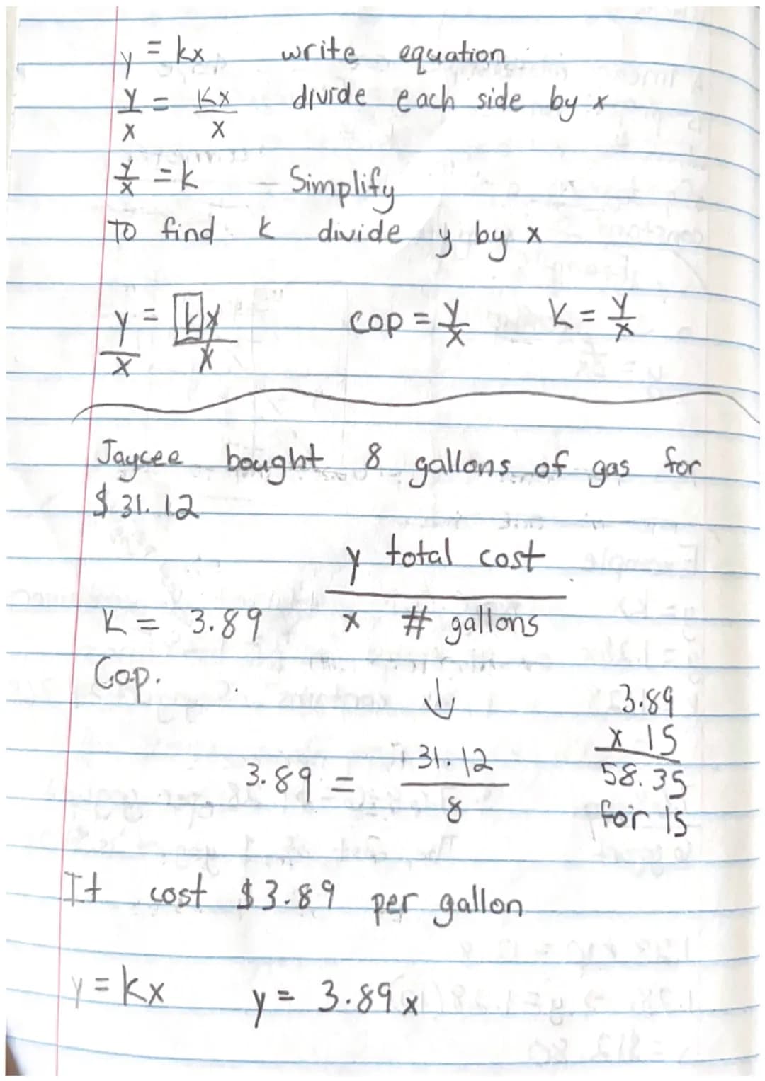 Proportional Relationships & Constant of Proportionality for 7th Grade with Examples
