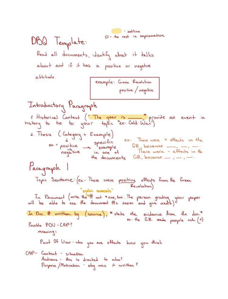 Know APWH: DBQ, SAQ, LEQ Template thumbnail