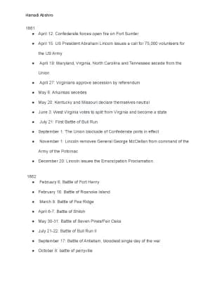Know American Civil War Timeline  thumbnail