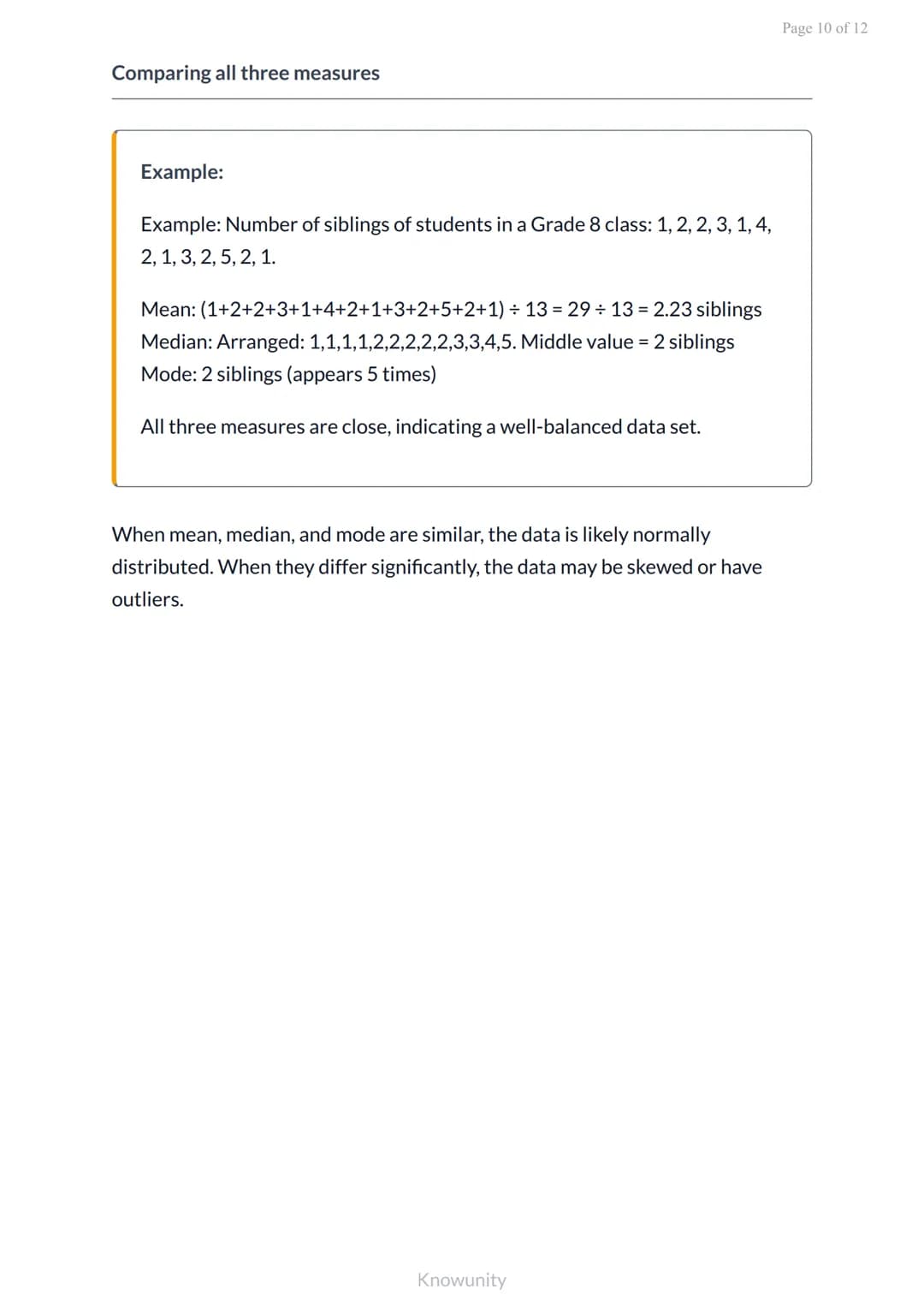 Measures of central tendency: Mean, median, and mode
Learn to calculate and interpret mean, median, and mode
in data sets
What you will lear