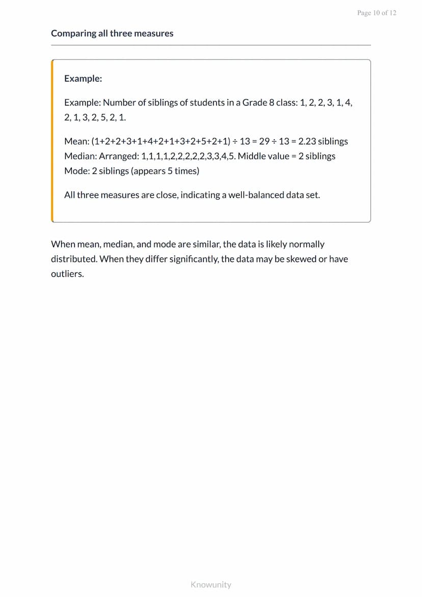 Measures of central tendency: Mean, median, and mode
Learn to calculate and interpret mean, median, and mode
in data sets
What you will lear