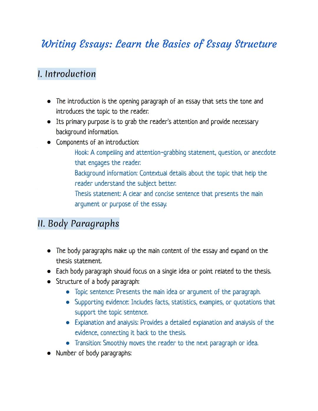 Essay Structure Basics: Examples and Tips