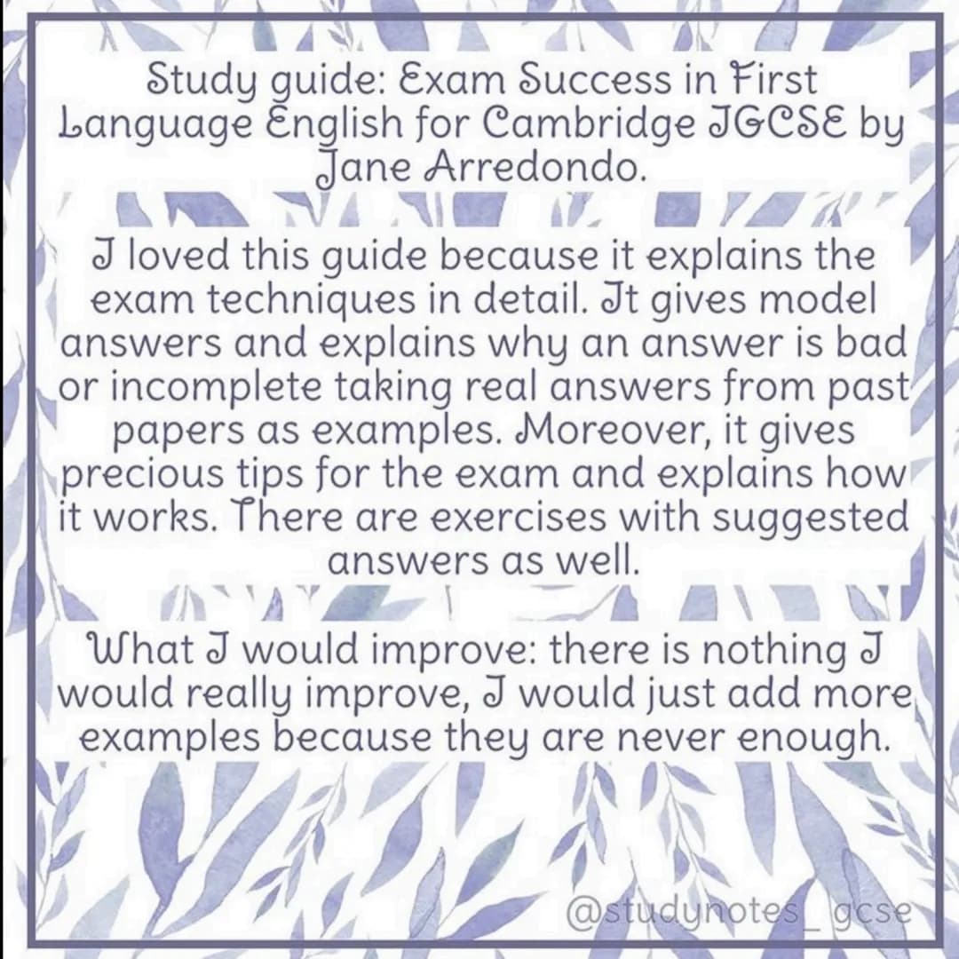 English Language Tips
and RESOURCES
by studynotes CSE
K
VADY Ve
Books and Guides
Cambridge JGCSE® First Language English
Coursebook (Cambrid