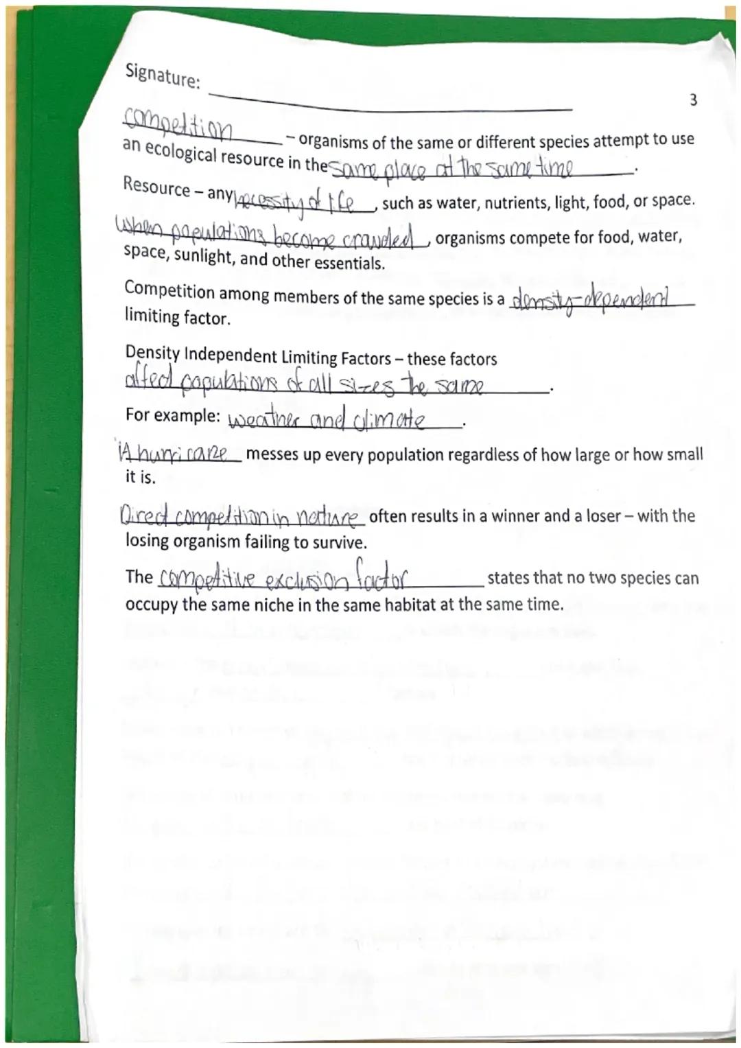Signature:

Ecology part 3

Biotic and Abiotic Factors

20
1
Ecosystems are influenced by a combination of biological and physical facters

