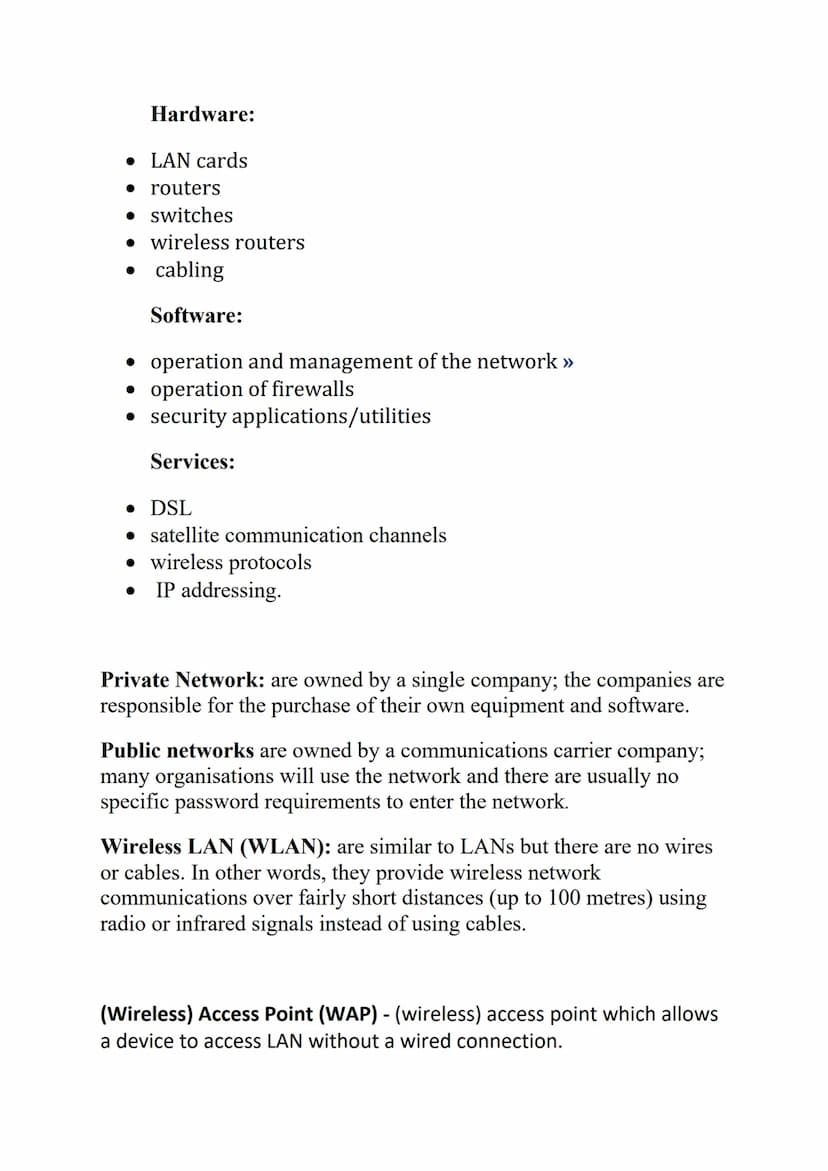 CHAPTER 2: Communication and networking technologies
ARPAnet - Advanced Research Projects Agency Network, one of the
earliest forms of netwo