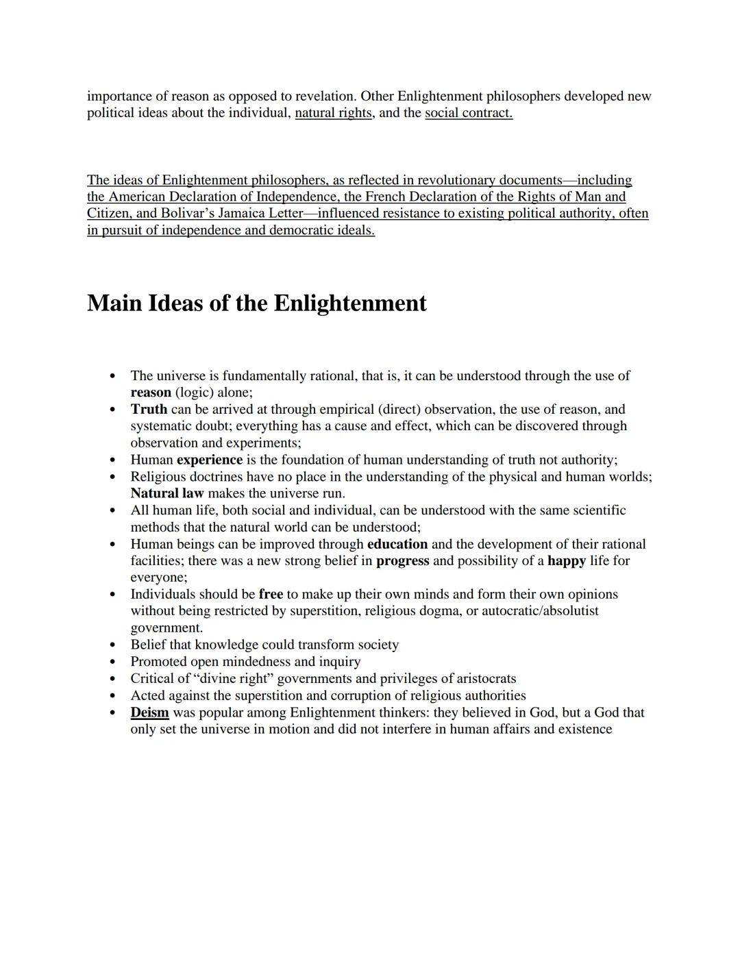 
<p>The Enlightenment brought about new ways of understanding and empiricist approaches to the natural world and human relationships. It als