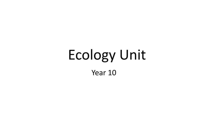 Know Ecology Unit Science thumbnail
