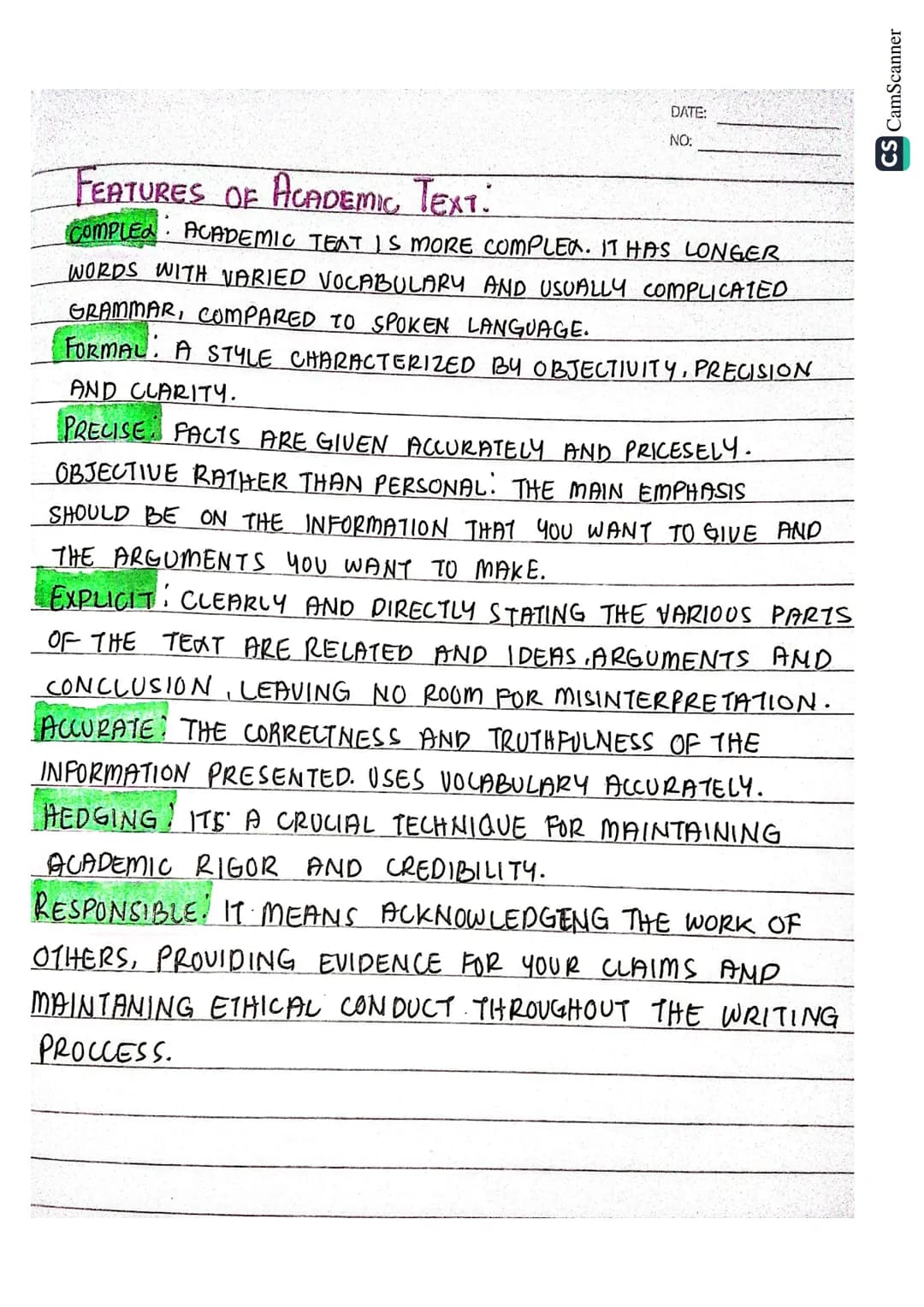 DATE:
NO:
Reading an Academic Text
ACADEMIC TEST - READING MATERIALS THAT PROVIDE INFORMATION
INCLUDE CONCEPTS AND THEORIES RELATED TO A SPE