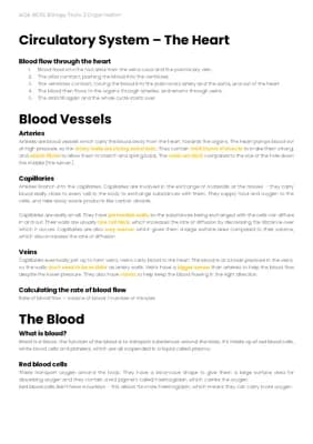 Know GCSE AQA Biology Circulatory system thumbnail