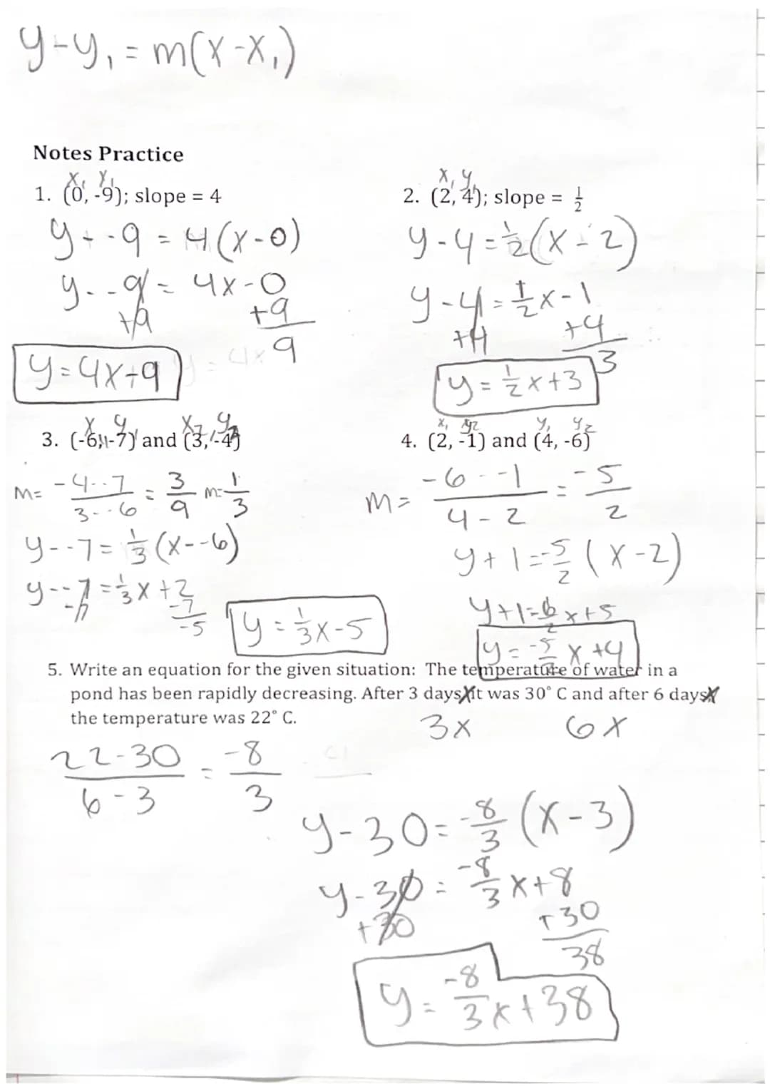 Rate of Change OR Slope
Slope is the ratio
horizontal
rise
run
Rate of
of change
"rise over run"
M=
Example 2:
Example 3:
Finding Slope from