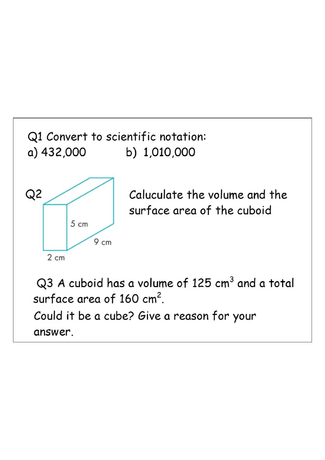 Scientific notation!