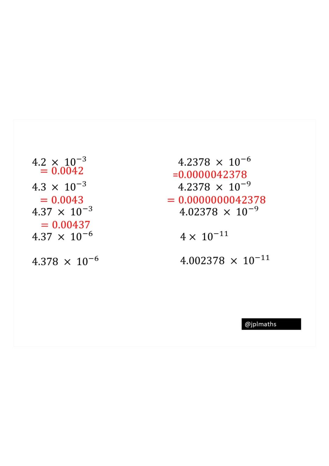 Q1 Convert to scientific notation:
a) 432,000
b) 1,010,000
Q2
2 cm
5 cm
9 cm
Caluculate the volume and the
surface area of the cuboid
Q3 A c