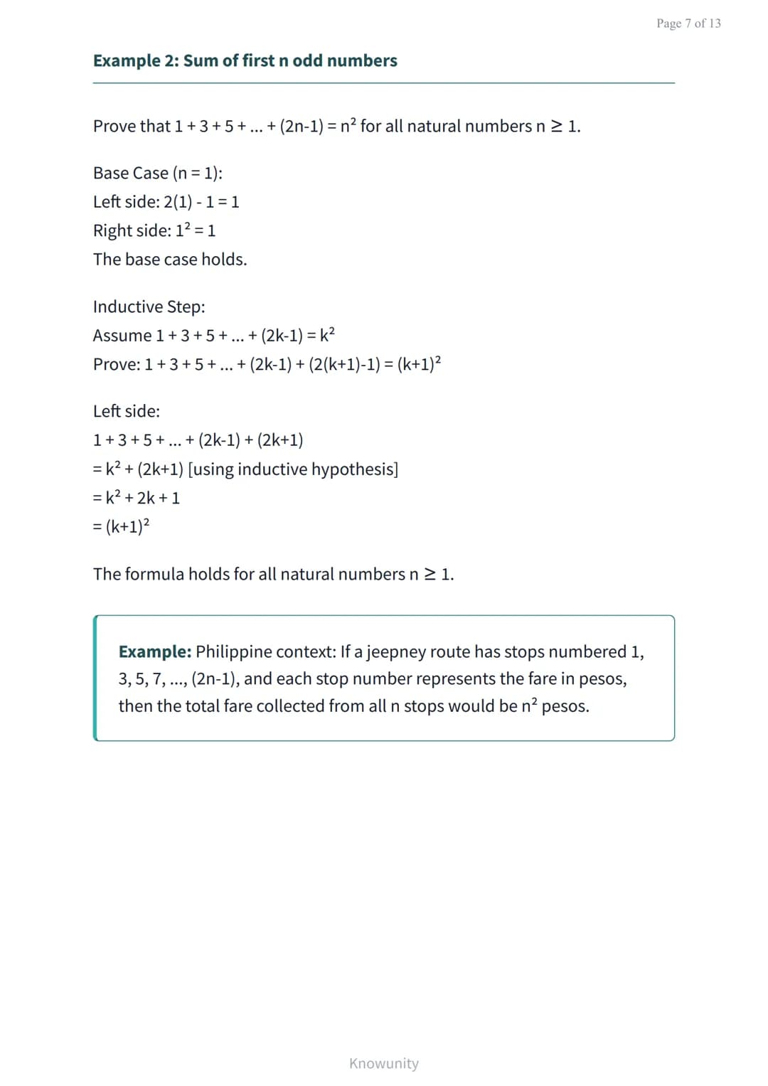 Mathematical induction: Proving statements for all natural numbers
Learn to prove mathematical statements using the
principle of induction
W