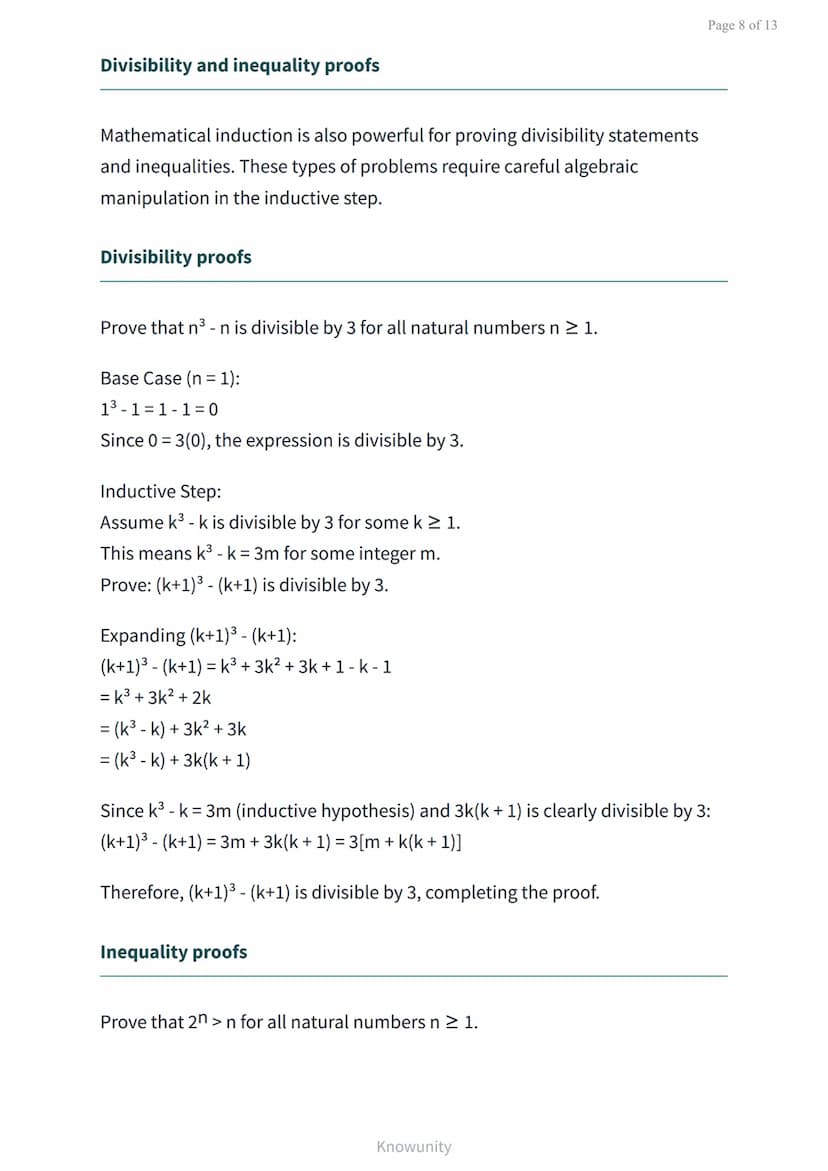 Mathematical induction: Proving statements for all natural numbers
Learn to prove mathematical statements using the
principle of induction
W
