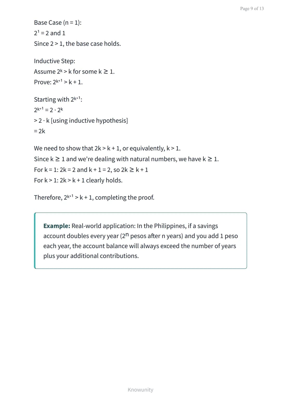 Mathematical induction: Proving statements for all natural numbers
Learn to prove mathematical statements using the
principle of induction
W