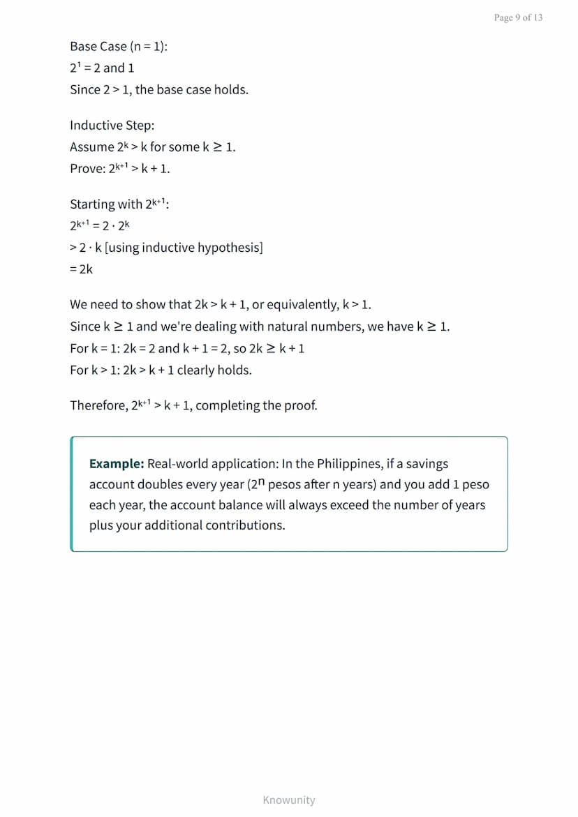 Mathematical induction: Proving statements for all natural numbers
Learn to prove mathematical statements using the
principle of induction
W