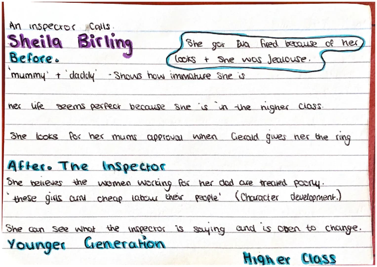 
<h2 id="mrbirling">Mr. Birling</h2>
<p>Mr. Birling is portrayed as a selfish and money-driven man who only cares about himself and his fami