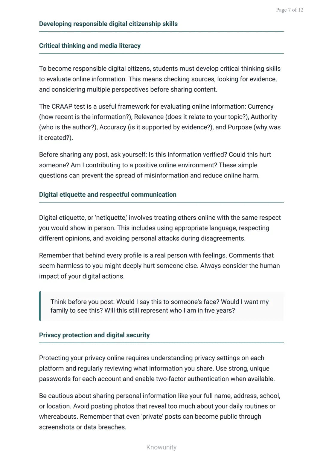 Contemporary Philippine Issues: Social Media and Digital Citizenship
Understanding social media's impact and responsible digital
citizenship