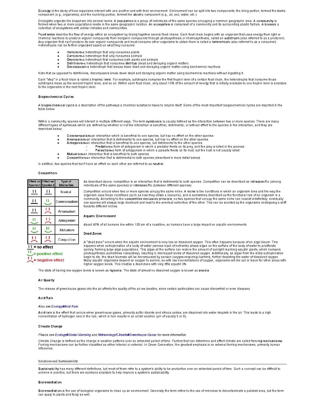 Ecology Notes 