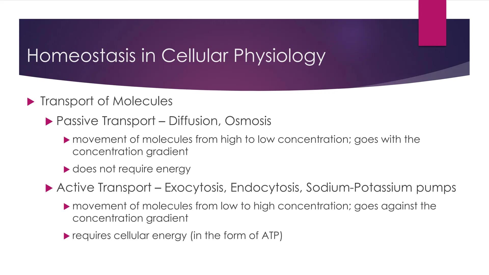 Maintain and
Regulate Internal
Environment
#HOMEOSTASIS Homeostasis in Cellular Physiology
ability of cells to maintain a constant internal 