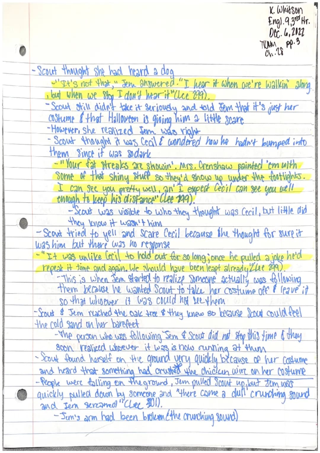 
<p>In chapter 28 of "To Kill a Mockingbird," Jem expresses his skepticism about anyone bothering the Radleys on Halloween night. However, l