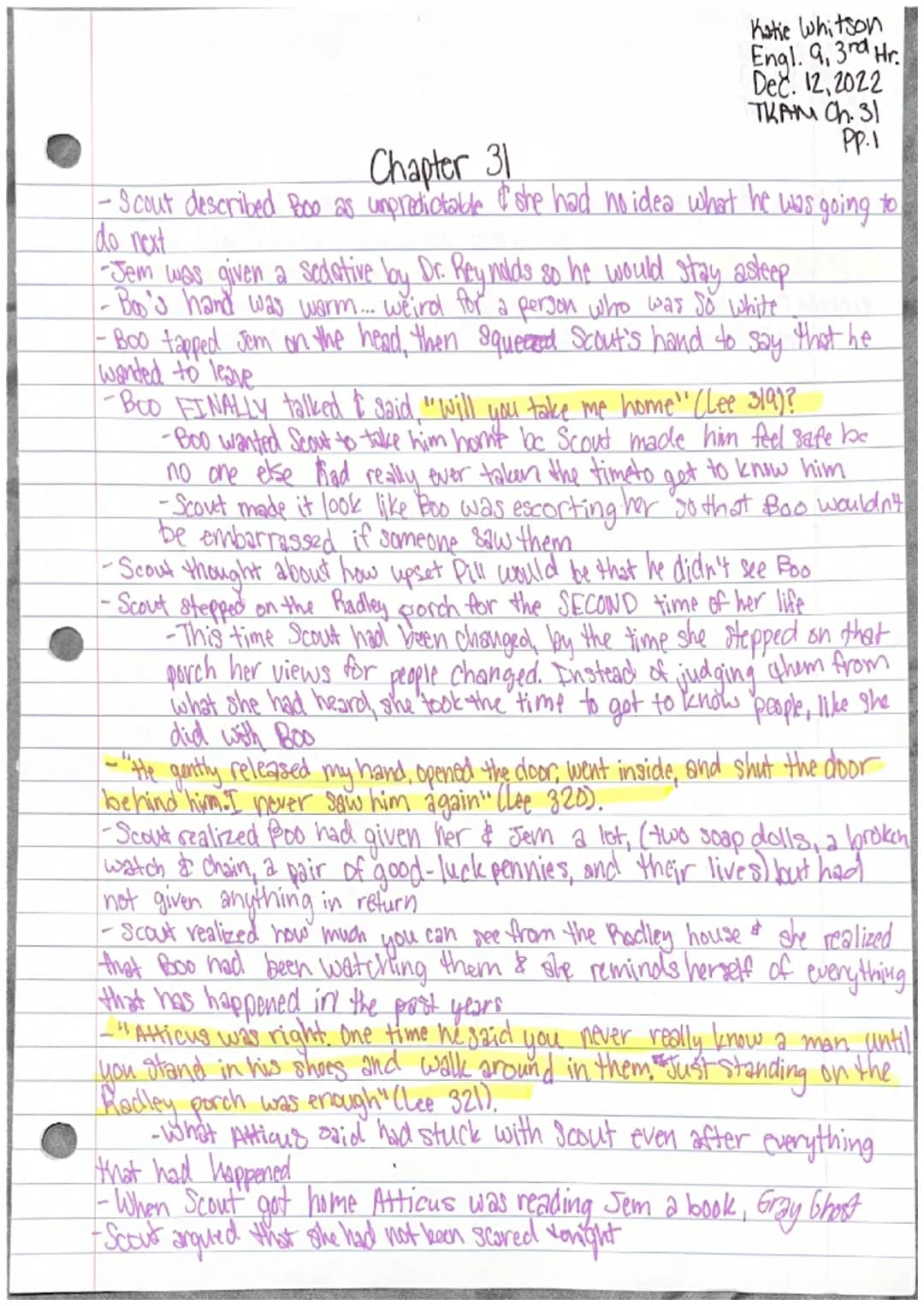 
<p>In chapter 28 of "To Kill a Mockingbird," Jem expresses his skepticism about anyone bothering the Radleys on Halloween night. However, l