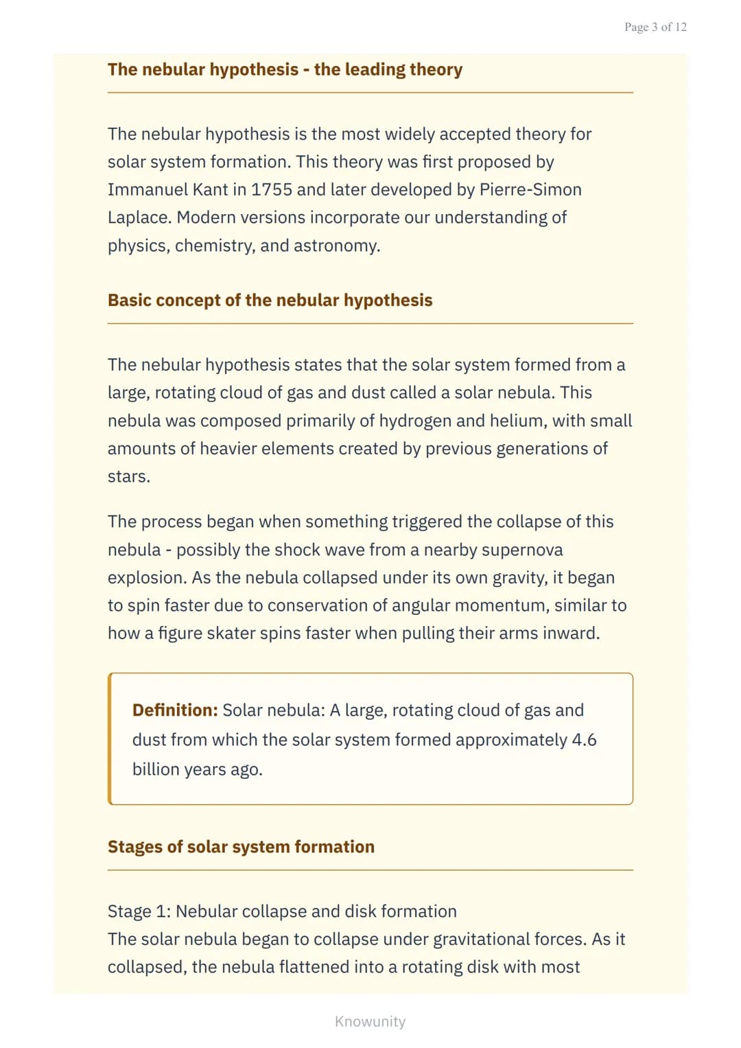 # Origin and Structure of the Earth: Theories on the Origin of the
Solar System

Understanding how our solar system formed
through major sci