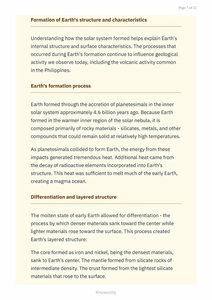 # Origin and Structure of the Earth: Theories on the Origin of the
Solar System

Understanding how our solar system formed
through major sci