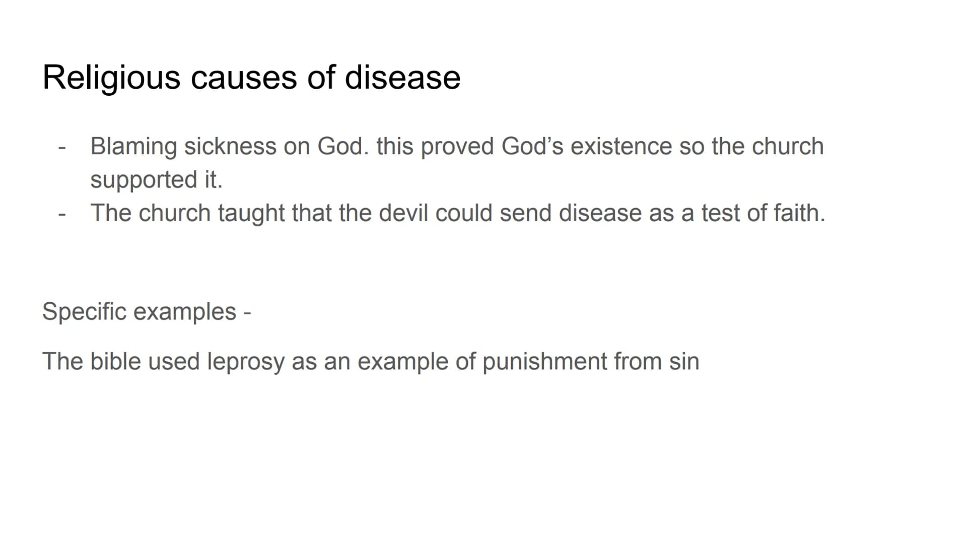 MEDICINE THROUGH TIME.
1250-1500 (13th to 16th
century)
C
02 CAUSES OF DISEASE
-
Religious
Supernatural
Rational Religious causes of disease