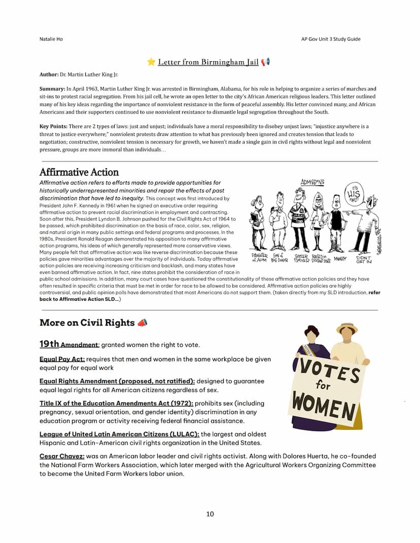 Natalie Ho
Unit 3: Civil Liberties and Civil
Rights - Study Guide
Topic 1: Civil Liberties
→
Freedom
*Civil LIBERTIES vs. Civil RIGHTS...
Ci