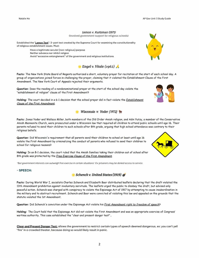 Natalie Ho
Unit 3: Civil Liberties and Civil
Rights - Study Guide
Topic 1: Civil Liberties
→
Freedom
*Civil LIBERTIES vs. Civil RIGHTS...
Ci