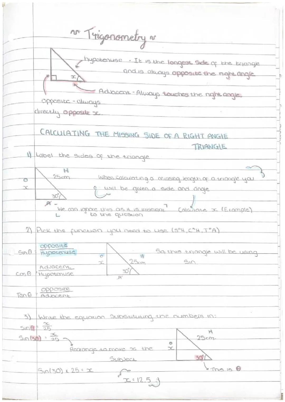 Find Missing Sides and Angles in Right Triangles with Trigonometry!